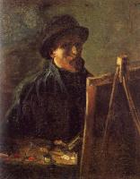 Gogh, Vincent van - Self-Portrait with Dark Felt Hat in front of the Easel